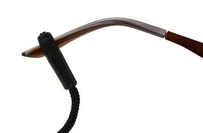 Opaski do okularów z silikonowymi końcówkami małe 5 mm, czarne - 10 szt.