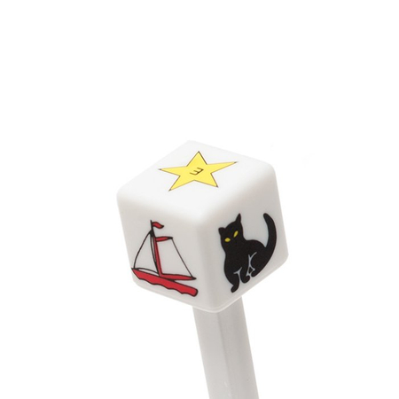 Kostka fiksacyjna z motywami do stereotestu Langa