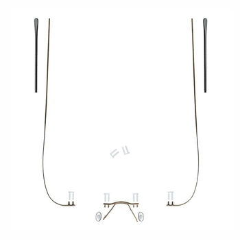 Zestaw części do okularów wierconych ze stali nierdzewnej, brązowych, bez zawiasów