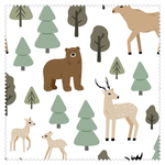 Ściereczka do okularów 18x18 cm, Leśne zwierzęta, pakowana pojedynczo