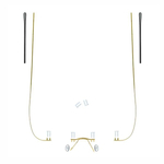 Zestaw części do okularów wierconych ze stali nierdzewnej, złotych, bez zawiasów