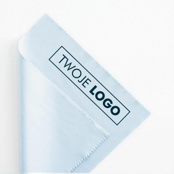 Ściereczka do okularów, personalizowana, nadruk 1-kolor, szara, 100 szt.