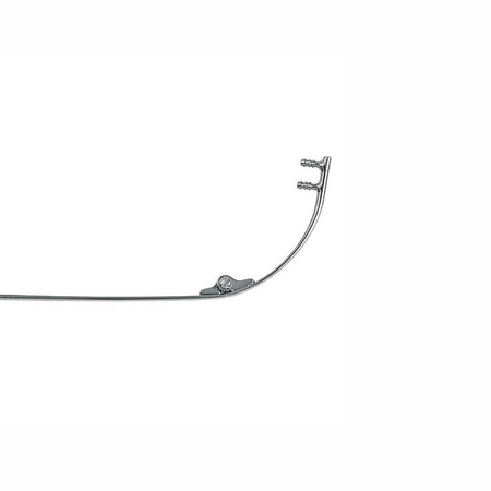 Zauszniki srebrne 140 mm do opraw wierconych na tuleje, z zawiasami