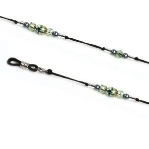 Łańcuszek do okularów ozdobny, Adriana, zielony
