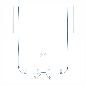 Zestaw części do okularów wierconych ze stali nierdzewnej, niebieskich, z zawiasami