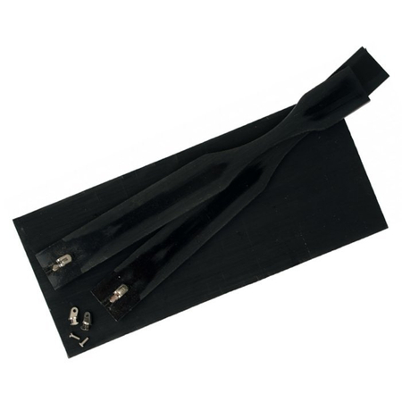 Płytki octanu celulozy, zestaw z zausznikami 8 mm, czarny