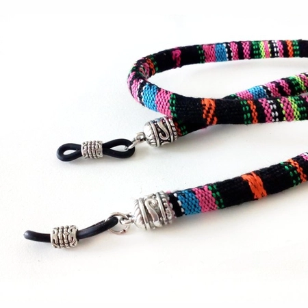 Sznureczki do okularów bawełniane w stylu BOHO, asortyment - 8 szt.
