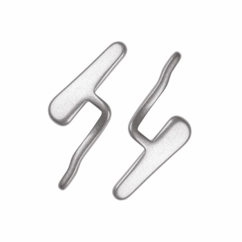 Wsporniki nanośników kieszeniowych, srebrne - 10 szt