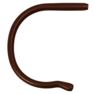 Końcówki zauszników, sportowe silikonowe, długość 90 mm, brązowe - 1 para