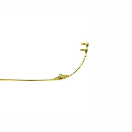 Zauszniki złote 140 mm do opraw wierconych na tuleje, z zawiasami