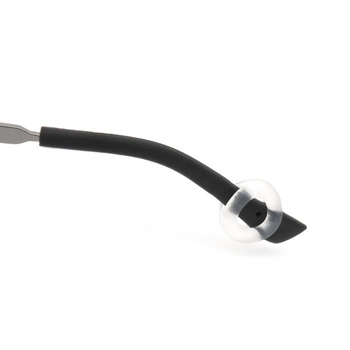 Antypoślizgowe okrągłe wycięte końcówki zauszników transparentne 14mm, 2 szt.