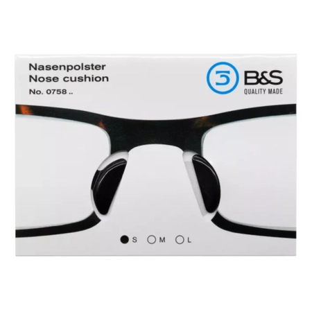 Naklejki na noski do okularów 19 mm x 2,0 mm , czarne - 10 par