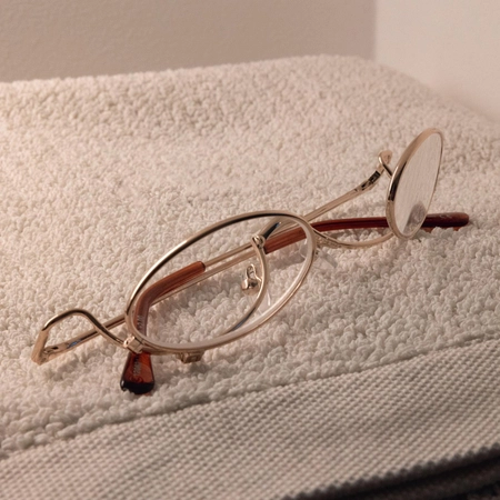 Okulary do makijażu Ara złote +4,00