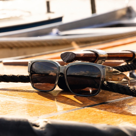 Okulary przeciwsłoneczne nakładane na okulary korekcyjne, Szary błyszczący, Kiev S