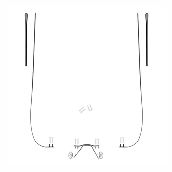 Zestaw części do okularów wierconych ze stali nierdzewnej, grafitowych, bez zawiasów