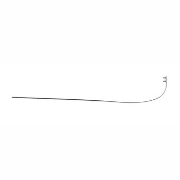 Zauszniki srebrne 140 mm do opraw wierconych na tuleje, bez zawiasów