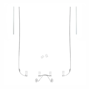 Zestaw części do okularów wierconych ze stali nierdzewnej, srebrnych, z zawiasami