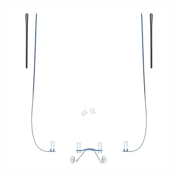 Zestaw części do okularów wierconych ze stali nierdzewnej, niebieskich, bez zawiasów