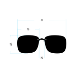 Nakładka Naxos z polaryzacją do opraw metalowych, 52 x 42 mm