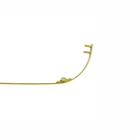 Zauszniki złote 140 mm do opraw wierconych na tuleje, z zawiasami