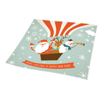 Ściereczka do okularów 18x18 cm, Christmas Santa, pakowana pojedynczo