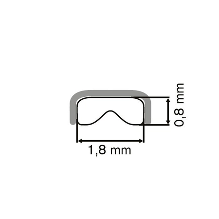 Wkładka Windsor, na zewnątrz oprawy, 1,80 x 0,8 mm, ciemny szylkret - 2 szt