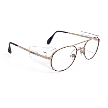 Okulary ochronne metalowe Seattle (22), złoty/brązowy