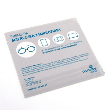 Ściereczka do okularów, personalizowana, nadruk kolorowy, biała 100 szt.