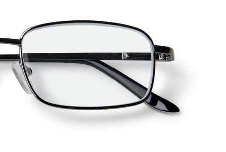 Okulary do czytania z szeroką tarczą Rhino, szare, metalowe, Grafitowy