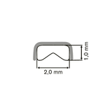Wkładka Windsor, na zewnątrz oprawy, 2,00 x 1,0  mm, ciemny szylkret - 2 szt