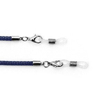 Łańcuszek do okularów metalowy, z karabińczykowym zapięciem, niebieski 3 szt.