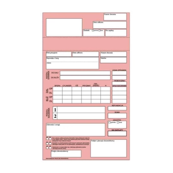 Koperty na prace okularowe z odrywanym paskiem 100 szt.