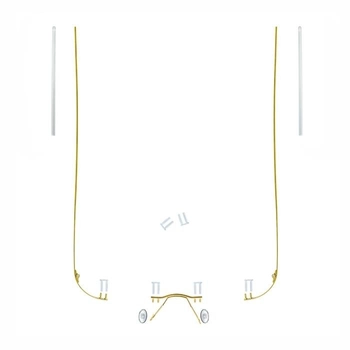 Zestaw części do okularów wierconych ze stali nierdzewnej, złotych, z zawiasami