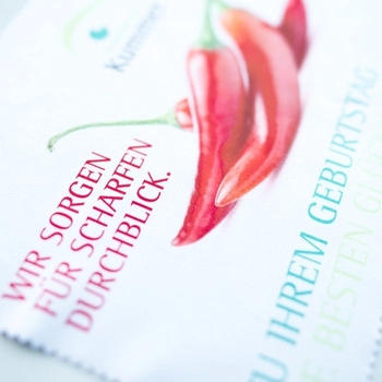 Ściereczka do okularów, personalizowana, nadruk kolorowy, biała 100 szt.