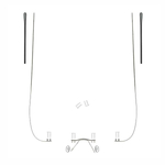 Zestaw części do okularów wierconych ze stali nierdzewnej, srebrnych, bez zawiasów