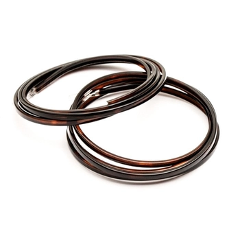 Wkładka Windsor, na zewnątrz oprawy, 2,00 x 1,0  mm, ciemny szylkret - 2 szt