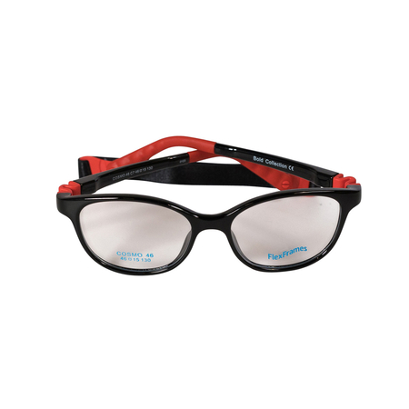 Oprawa korekcyjna dla dzieci Flex Frames Cosmo 48/16, C07 Czarny / Czerwony