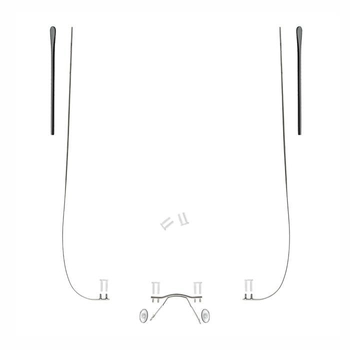 Zestaw części do okularów wierconych ze stali nierdzewnej, srebrnych, bez zawiasów