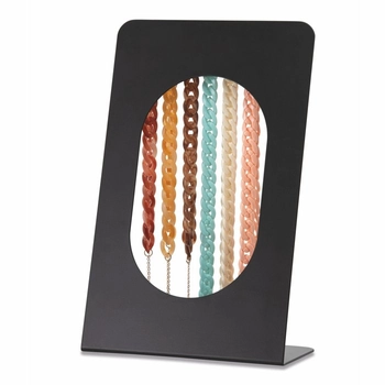 Łańcuszki akrylowo - metalowe z ekspozytorem, asortyment - 12 szt.