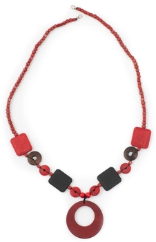 Łańcuszek do okularów ozdobny, Amanda, czerwony - 2 szt.