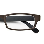 Okulary do czytania Okapi, brązowe, małe, aksamitne w dotyku