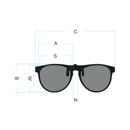 Nakładka Chios w okrągłym kształcie, odchylana z polaryzacją, 55 x 45 mm