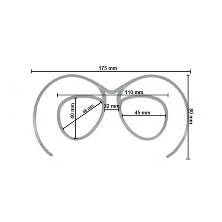 Wkładka korekcyjna do gogli narciarskich, uniwersalna