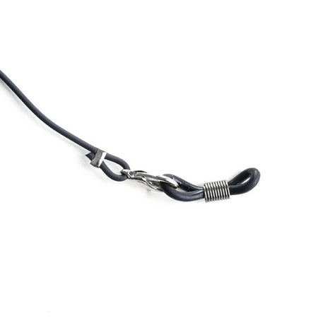 Sznureczki do okularów gumowe, z karabińczykowym zapięciem, czarne - 4 szt.