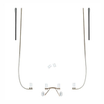 Zestaw części do okularów wierconych ze stali nierdzewnej, brązowych, bez zawiasów