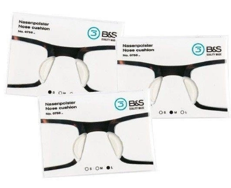 Naklejki na noski do okularów, po 10 par z rozmiaru S, M, L