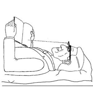 Okulary do czytania w pozycji leżącej