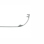 Zauszniki srebrne 140 mm do opraw wierconych na tuleje, z zawiasami