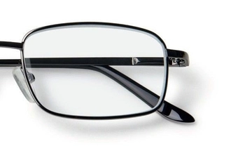 Okulary do czytania z szeroką tarczą Rhino, szare, metalowe, Grafitowy