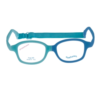 Oprawa korekcyjna dla dzieci Flex Frames Yogi PC fotochrom 40/17, EC Błękitny
